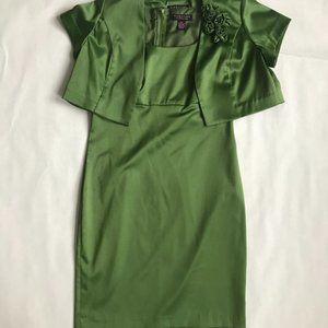 Signature by Robbie Bee Emerald Green Dress with Bolero Jacket Size 8P